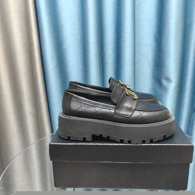 Ch*el leather shoes